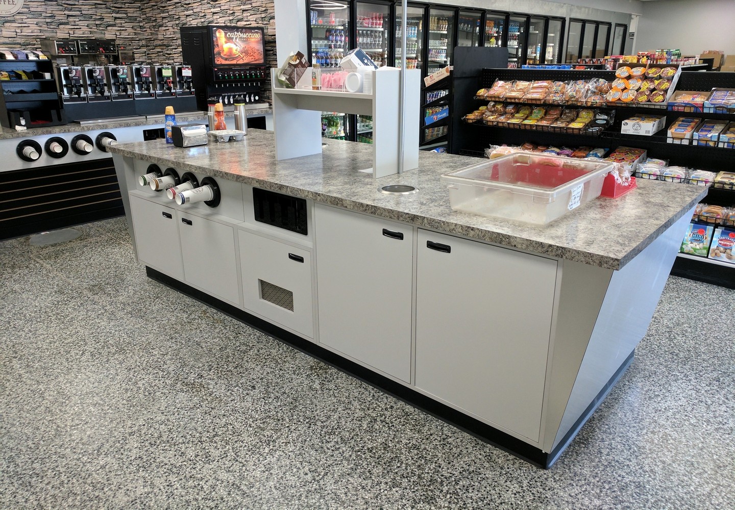 beverage counter with sink commercial kitchen